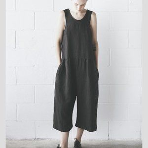 Ilana Kohn Samet Jumpsuit / (black) Charcoal Linen